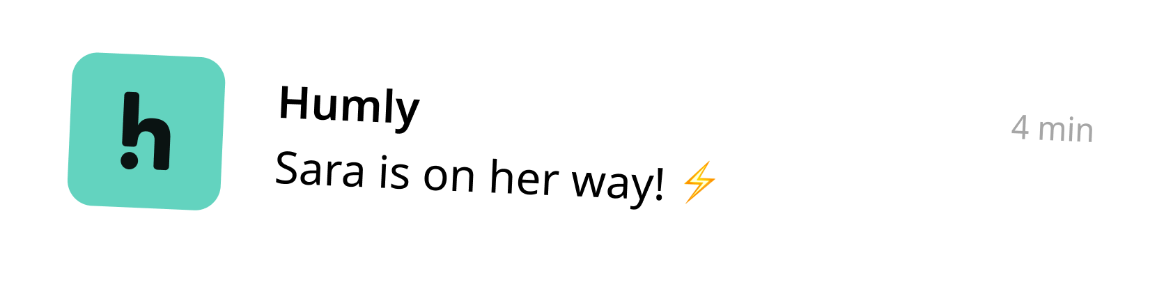 Sara is on her way!